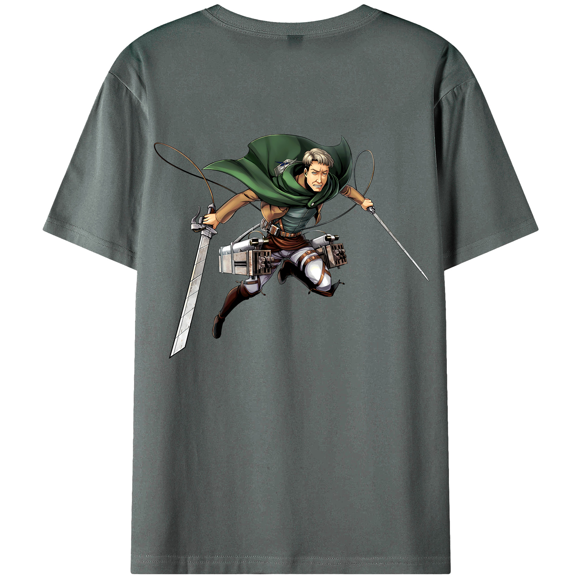 （画像用） 進撃の巨人 Attack on Titan 綿100％ メンズ半袖Tシャツ（バックプリント） 通気性